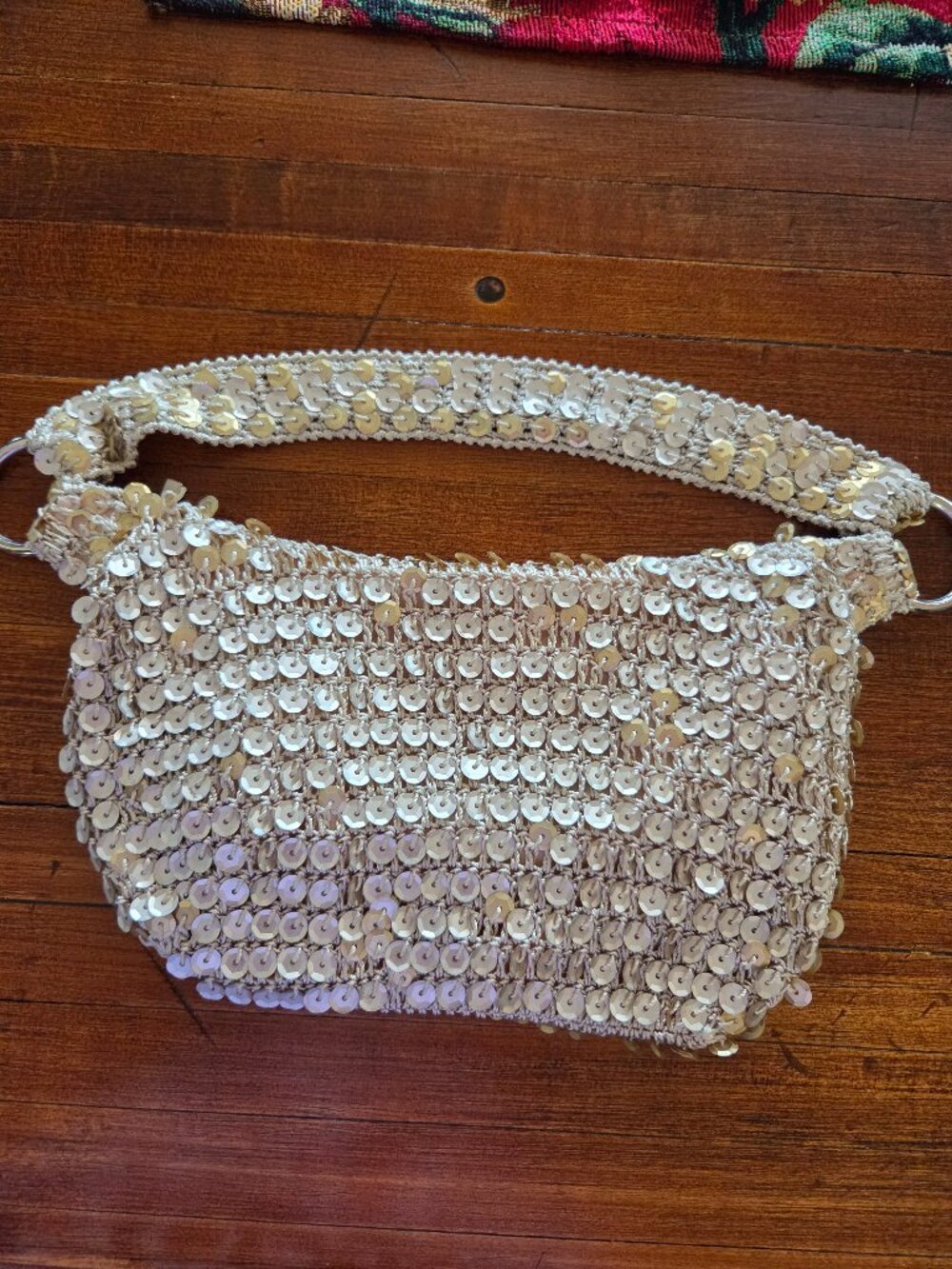Vintage Crochet Small Shoulder Hand Bag / Bisou Bisou, Michele Bohbot Brand